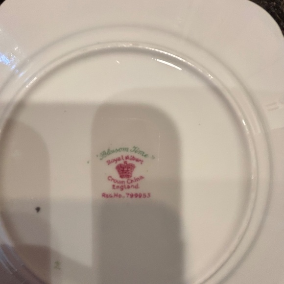 Two -  6 1/4" Bread & Butter Plates by Royal Albert, Blossom Time - Picture 4 of 4